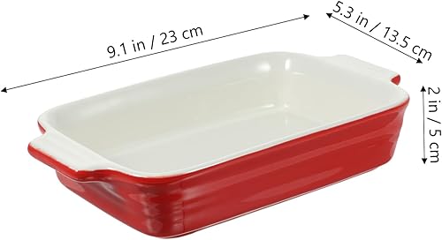 Miniatura 2 de Bandeja de cerámica para hornear queso horneado, cuenco de sopa, cuenco de arroz de cerámica, bandeja multiusos, bandeja de pan, bandeja de cerámica