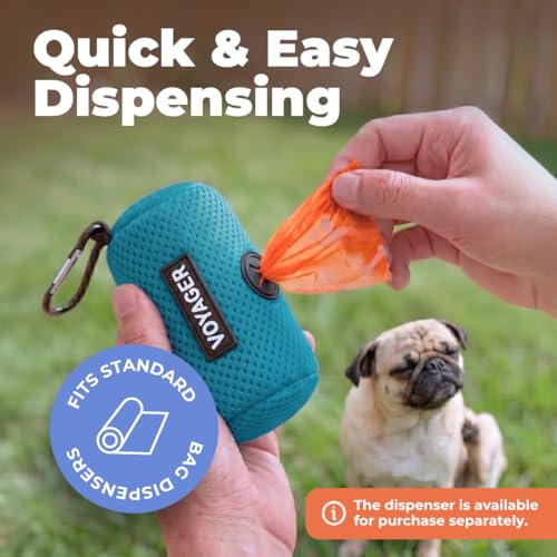 Image of Best Pet Supplies Dog Poop Bags for Waste Refuse Cleanup, Doggy Roll Replacements for Outdoor Puppy Walking and Travel, Leak Proof and Tear Resistant, Thick Plastic - Orange, 240 Bags