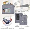 KNGITRYI Geldbörse Damen Klein RFID – Kartenetui mit Reißverschluss, Schlüsselanhänger & abnehmbarem Wristlet – Mini Portemonnaie Damen mit 8 Kartenfächern & Ausweisfenster(Grau) #2
