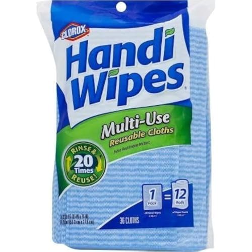 Clorox Handi Wipes Multi Use Reusable Cloths (2-Pack of 36 Count Total 72 -Count)