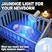 Jaundice Light Therapy Newborn, Bilirubin Light Lamp for Jaundice Baby, Neonatal Baby Jaundice Treat Blue Ray Light, Portable Infant Bilirubin Light with 18 Led Light, Biliblanket Light with Eye Mask