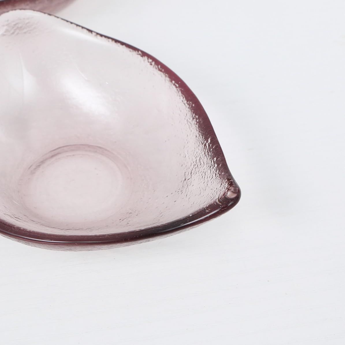 Glass Sauce Dish 3pcs Japanese Shaped for Condiments, Pink