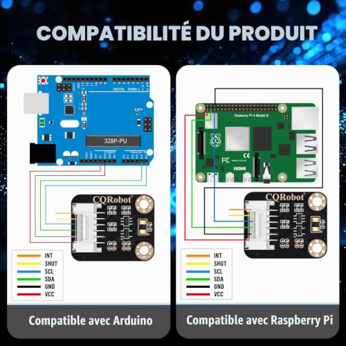 CQRobot VL53L1X Time-of-Flight (ToF) Capteur Télémétrie Longue Portée I2C – vue 3