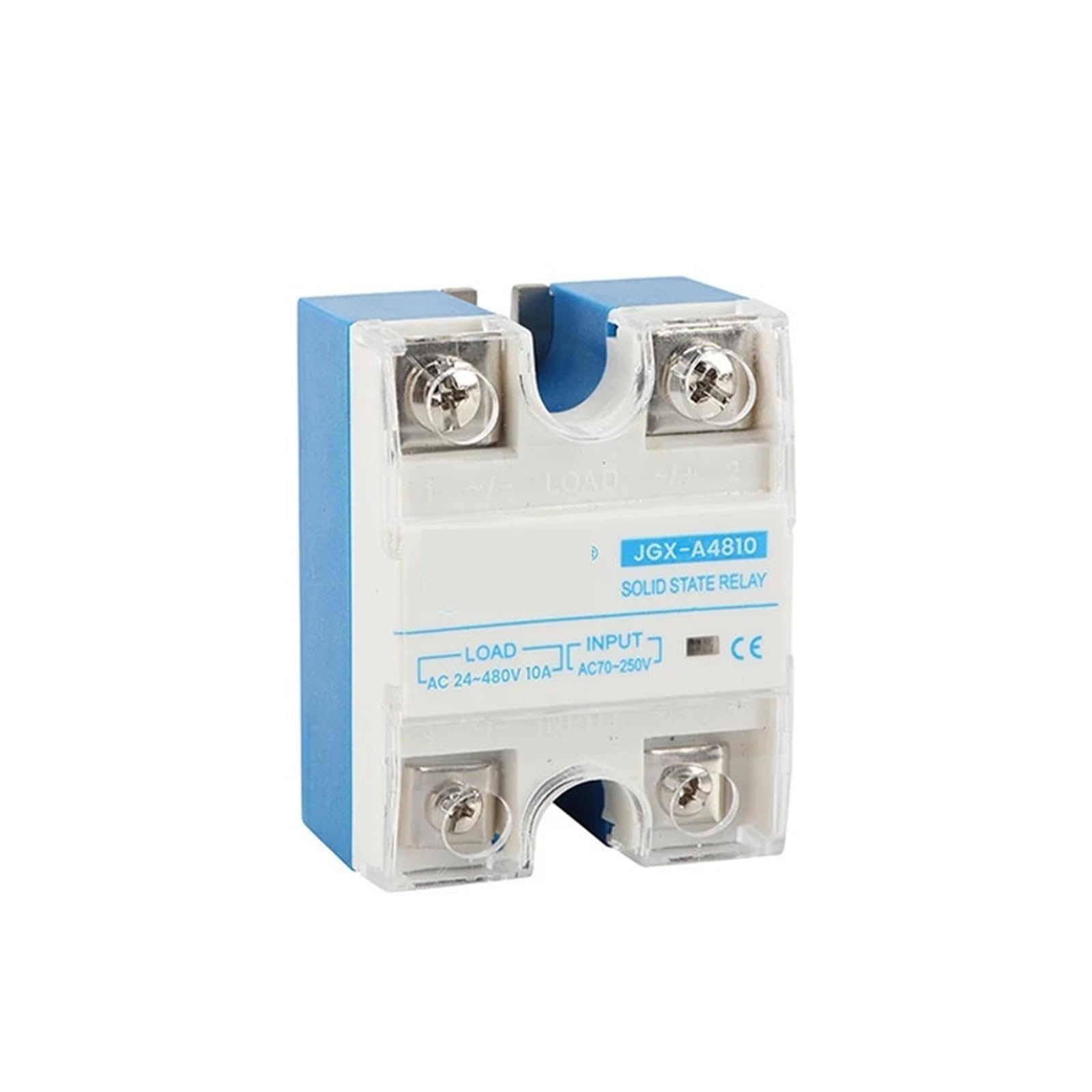 Relé monofásico SSR 40AA AC control AC con cubierta de plástico y base 4