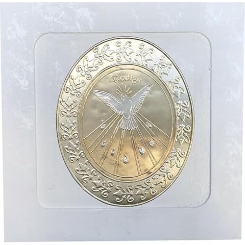 Grahmart Catholic Baptism Candle Set in a Wooden Box with Towel, Candle, Rosary and Shell for Baby Boys and Girls. Handmade Gift for Godparents.. Kit de Bautizo with a Surprise Small Gift (White) Cover