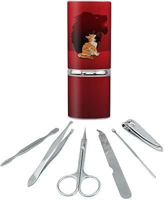 Little Kitten Lion Roar Stainless Steel Manicure Pedicure Grooming Beauty Care Travel Kit