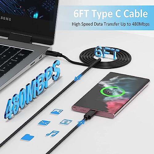 Rdoisntly GA-050YYYYW Samsung Charger Super Fast Charging 45W Usb C Super Fast Charger With 6Ft Type C Charger Cable Cord For Samsung Galaxy S24/S23/S22/S21/S20/Ultra/Plus/Fe,Note 20/10,Galaxy Tab S9,Z Fold/Z Flip,A54,A14 thumb #6
