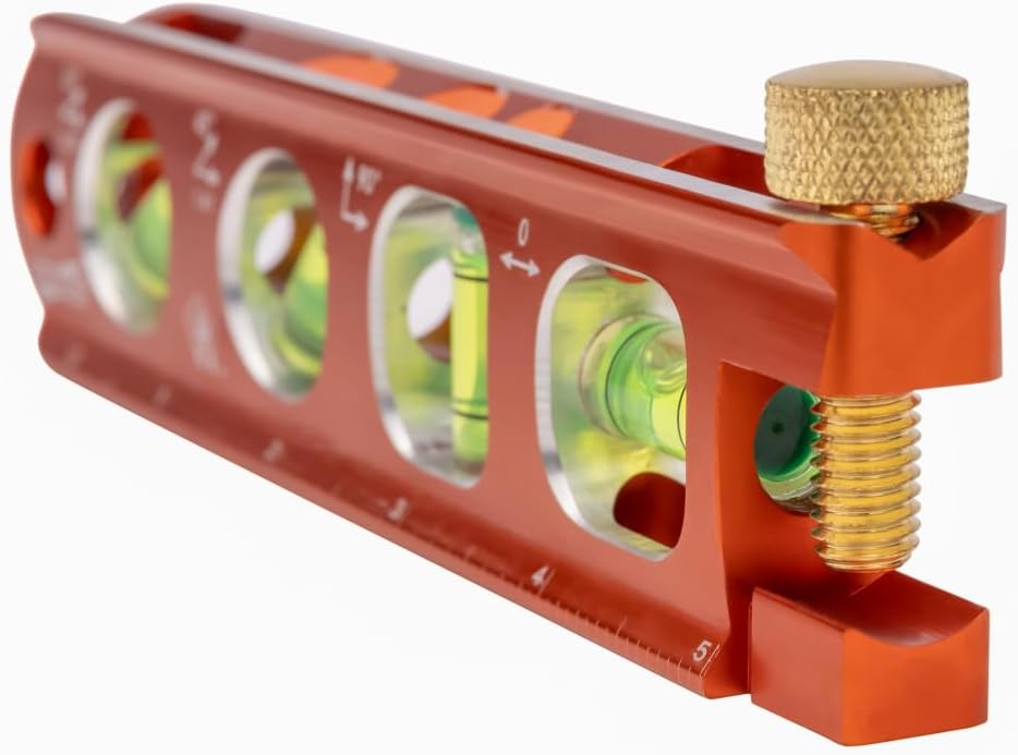 Swanson Tool Co TL041M 6 Inch Savage Magnetic Billet Torpedo Level with Brass Pipe Clamp, 6 Inches and 15 Centimeters Orange image 3