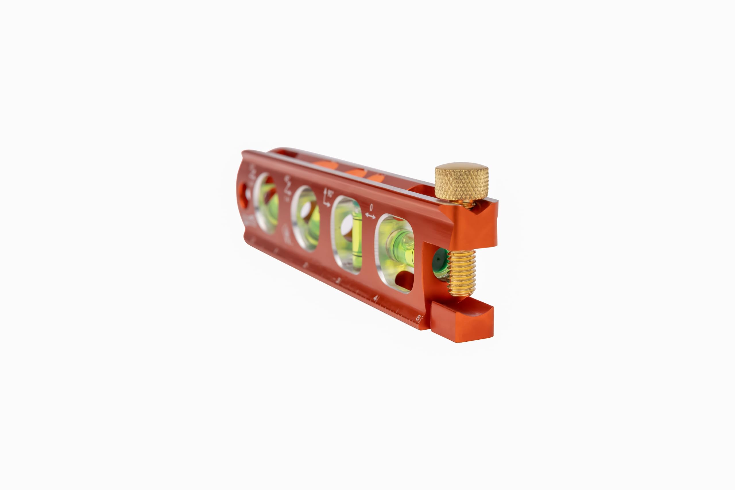 Swanson Tool Co TL041M Niveau torpille magnétique avec collier de serrage en laiton, 15 cm, orange