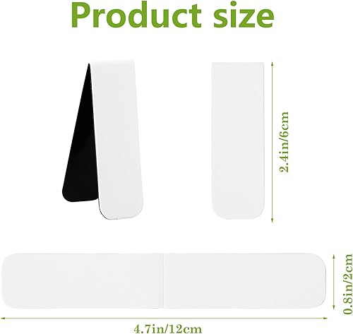 Miniatura 3 de 48 marcapáginas magnéticos de sublimación, marcadores de libros en blanco, clips de página magnéticos para niños, estudiantes, profesores, escuela,