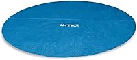 Intex 28015E Solar Pool Cover for 18ft Round Pools - Heats Water, Cuts Evaporation 95%, Blocks Debris & Saves Chemicals