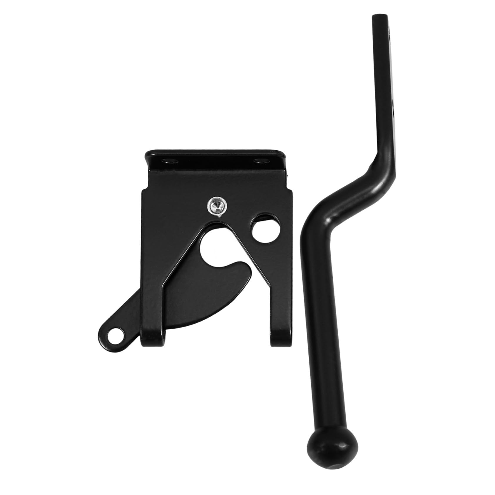 iplusmile Loquet de Portail et Stabilité Renforcée Mécanisme de Verrouillage Fiable en Fer Noir pour Portillon Bois pour Clôtures Extérieures et Fermes