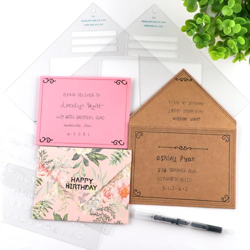 Guia de envelopes, 17 peças/conjuntos de ferramentas multifuncionais para fazer envelopes, modelos d