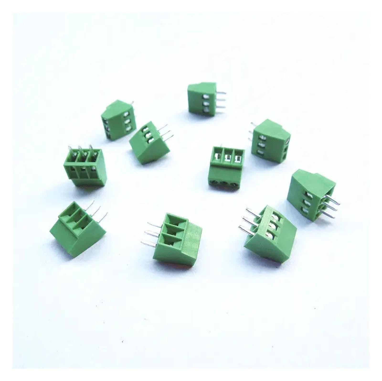Connecteurs à vis pour bornier PCB 3 pôles 2.54mm en lot de 20 pièces pour circuit imprimé