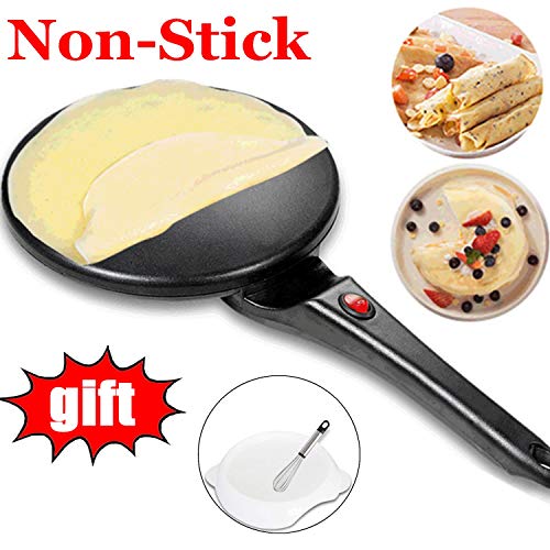 Portable Electric Crepe Maker, 110V Non-Stick Crepe Pan, Auto Temperature Control for Crepes