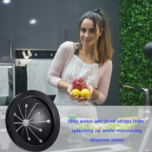 Garbage Disposal Splash Guard, 3-1/8 Inch Garbage Disposal Splash Guard, Quiet Collar Sink Baffle Drain Plug, Replacement for InSinkErator Evolution Series Disposals (2 PCS)