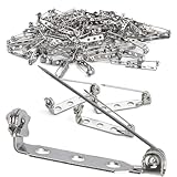 200 Pcs Silver Tone Brooch Pin Backs Clasp 1 Inch Bar Pins Findings 3 Holes Safety Pins for Badge Insignia, Citation Bars, Making Corsage, Name Tags, Toy Pins and Jewelry Making by STARVAST