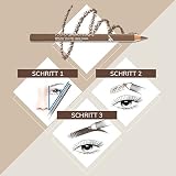 Manhattan Brow'Tastic kredka do brwi – jasnobrązowa kredka do brwi z wypełniającymi włóknami dla gęstszych i zdefiniowanych brwi – kolor Light 001 – 1 x 1,1 g