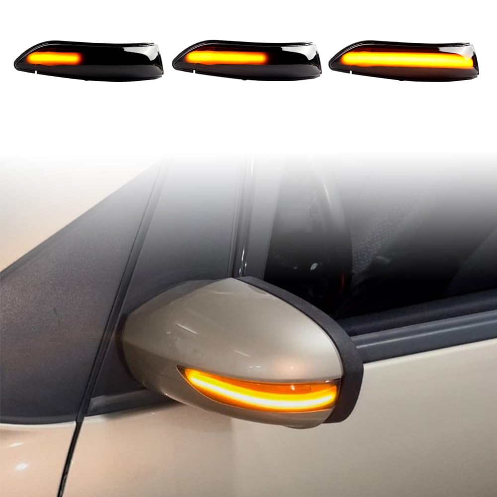 Mkptopia 2pcs Dynamic Turn Signal LED Mirror Light Snooze Lamp Side Mkptopia 2pcs Dynamic Turn Signal LED Mirror Light Snooze Lamp Side