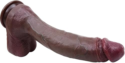 Consolador marrón realista que se siente como la piel, consolador de silicona de 8.66 pulgadas con fuerte ventosa, consolador gay, consolador anal,