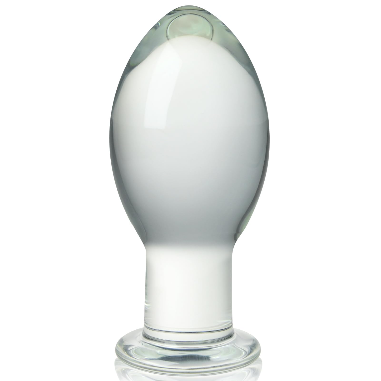 Roluck Plug Anales de Cristal, Plug Anal de Vidrio, Consolador Anal de Cristal, Masaje Prostático, Estimulador del Punto G, Juguete Sexual Anal para Mujeres, Hombres y Parejas (L)