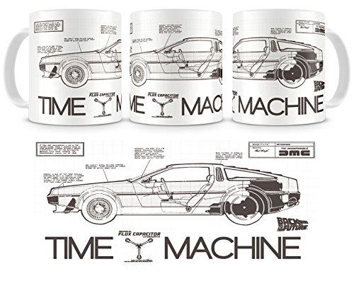 BACK TO THE FUTURE TIME MACHINE TAZA CERAMICA REGRESO AL FUTURO