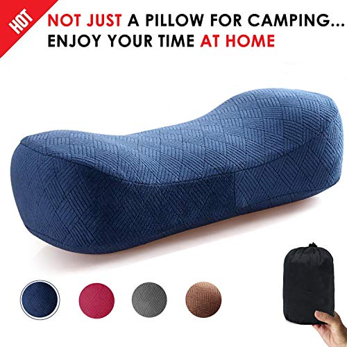 Memory Foam Camping Pillow for Sleeping - Travel Size, Ultralight, Packable/Compressible Camp Pillow