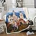 Plaid Couverture Peluche, Morbuy Super Douce Chaude 3D Velours Voyage Pique-Nique Chambre Canapé-Lit Literie Bébé Petite Couverture Drap de Lit Adulte Enfant (150x200cm,Château)