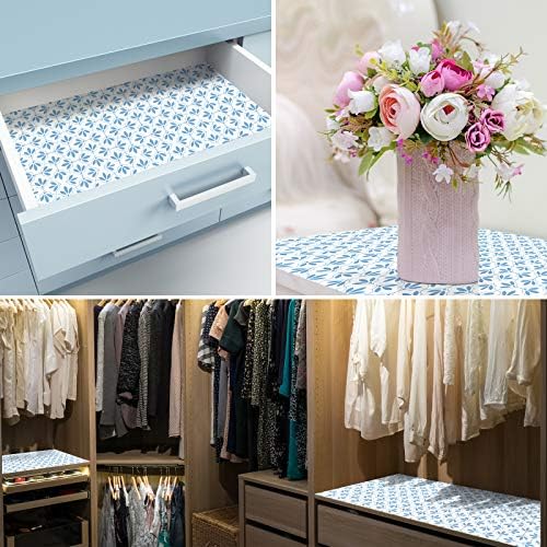 Scented Drawer Liners Fresh Linen Scent Paper Liners for Drawers Closets Wardrobe Dresser Shelf Perfect for Kitchen, Bathroom, Vanity (6 Sheets, Size 50 x 36.5cm)