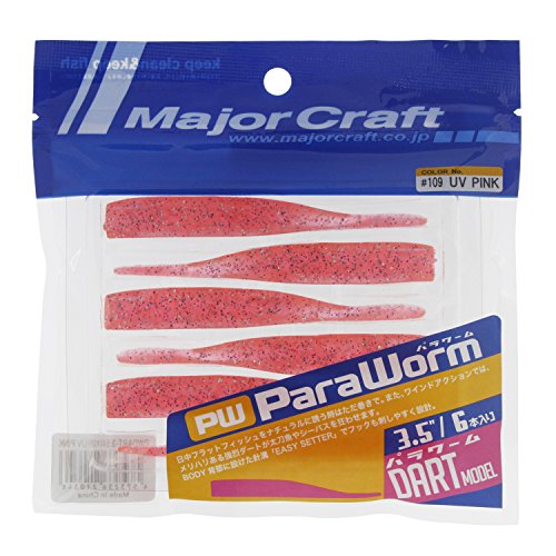メジャークラフト ワーム パラワーム-DART3.5 PW-DART3.5#109ケイムラピンク 2枚目