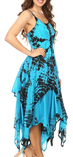 Image of Sakkas Annabella Corset Bodice Handkerchief Hem Dress