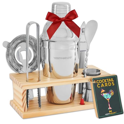 Modern Mixology Cocktail Shaker Set - 8 Piece Bartender Kit