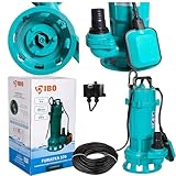 Schmutzwasserpumpe Fäkalienpumpe 750 W 18000 L/Std Tauchpumpe Abwasserpumpe Schwimmerschalter