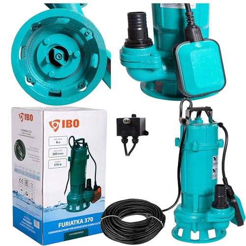 Fäkalienpumpe mit Schneidmesser 1500 W 230V mit Schwimmerschalter und mit/ohne 20 oder 30 Meter Feuerwehrschlauch Storz C Kupllung (nur Pumpe)