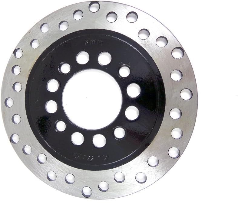 Image of Electric Scooter Brake Disc Rotor, 190mm Compatible with Okinawa, Komaki, Tunwal, Ampere, Joy, Zelio, Benling Low Speed Models, Silver and Black
