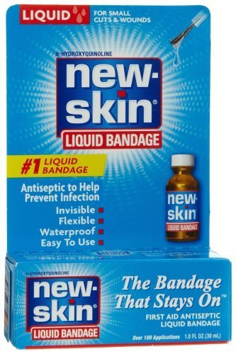 New-Skin Liquid Bandage, First Aid Liquid Antiseptic, 1-Ounce Bottles (Pack of 4) by New-Skin
