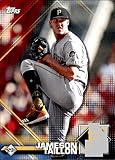 2020 Topps MLB Sticker #210 Jameson Taillon (Front) Pittsburgh Pirates/#101 Marcus Semien Oakland Athletics (Back) Baseball Sticker
