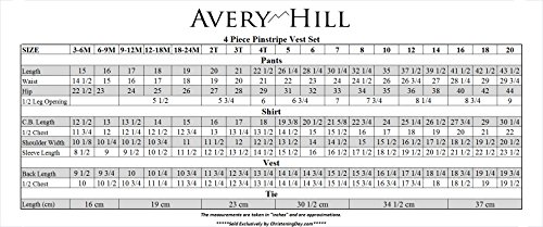 Avery Hill Boys' 4-Piece Pinstripe Vest Set, Sizes 6M-202