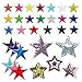 Woohome Thermocollant Autocollant de Patch, 31 PCS Étoiles Broderies Écusson Brodé Patch Appliques Patches pour T-Shirt, Jeans