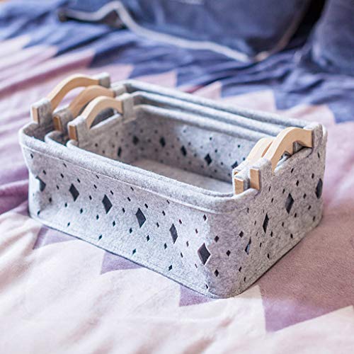 Panier de rangement en feutre pliable pour jouets et linge de maison