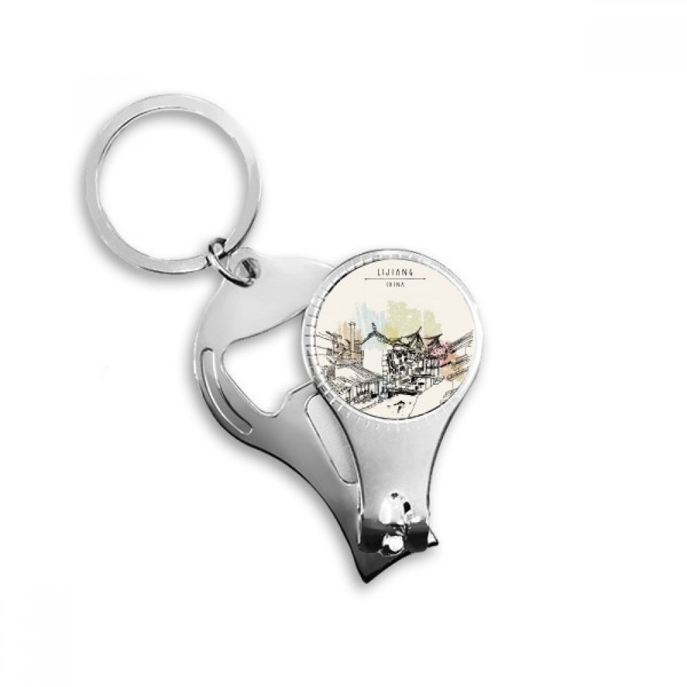 Porte-clés paysage Li Jiang en porcelaine pour sublimer vos clés de maison