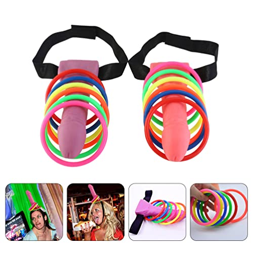 Balacoo 39NW11O0LVR163Y 2 Sets Tossing Ring Toy Simulation Shaped Toss Ring Set Bachelorette Party Game thumb #1