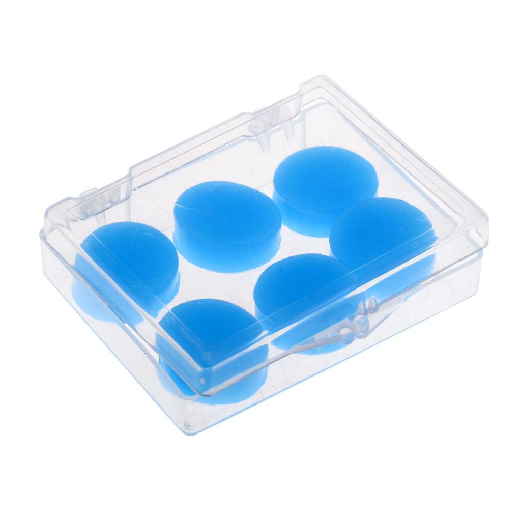 ujeavette UJEAVETTE® 6 Pieces Waterproof Soft Silicone Swimming Bathing Ear Plugs Earplugs Blue-picture-15