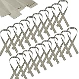 BBTO 20 Pieces Slingshot Flat Rubber Bands 1 mm Thickness Flat Rubber Band Slingshot Replacement Hunting Catapult Elastic Bungee(Silver)