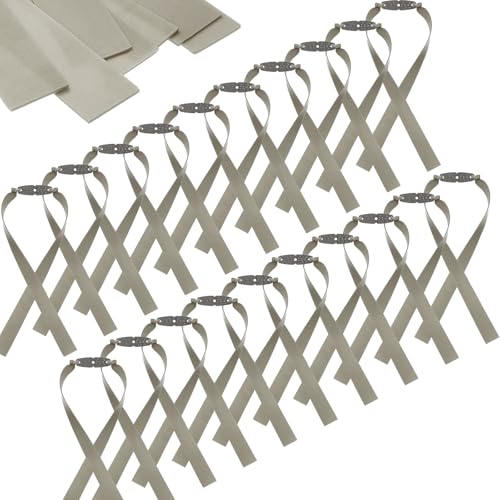 BBTO 20 Pieces Slingshot Flat Rubber Bands 1 mm Thickness Flat Rubber Band Slingshot Replacement Hunting Catapult Elastic Bungee(Silver)