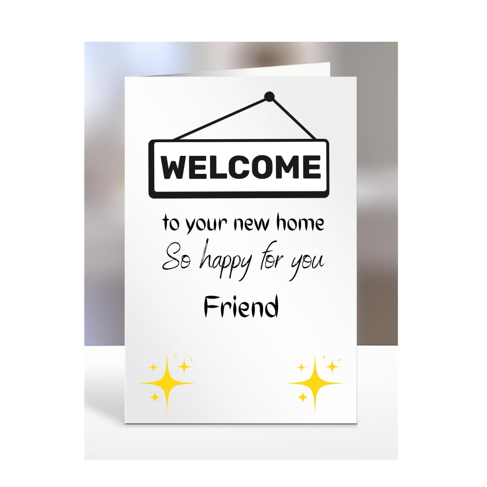 Welcome to your new home, card for Friend, men women, him, her, female, male, presents for christmas, A5-196_95 โ image 1