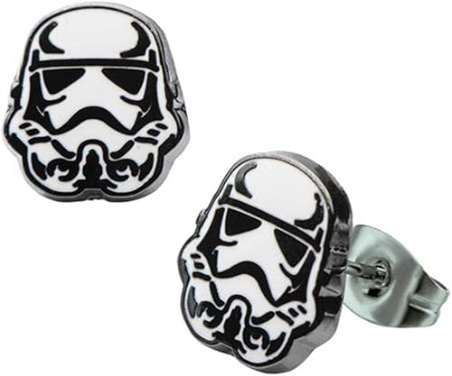 Sterling Star Wars Stormtrooper Stud Earrings