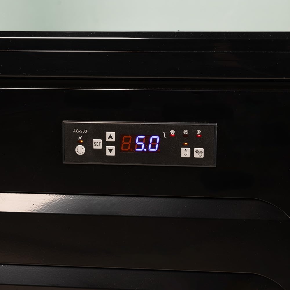 Cleiton® Armario Expositor Refrigerador 2 Puertas de Cristal 600 Litros Doble Cristal Templado Refrigeracion Ventilada Antivaho 1000x570x1980 mm | Vitrina Expositora Refrigerada | Nevera Frio Bebidas