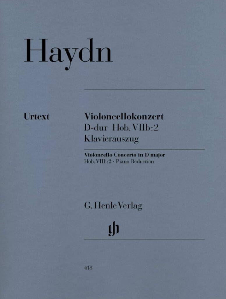 Concerto for Violoncello and Orchestra D major Hob. VIIb:2 - cello and orchestra - piano reduction with solo part - (HN 418)