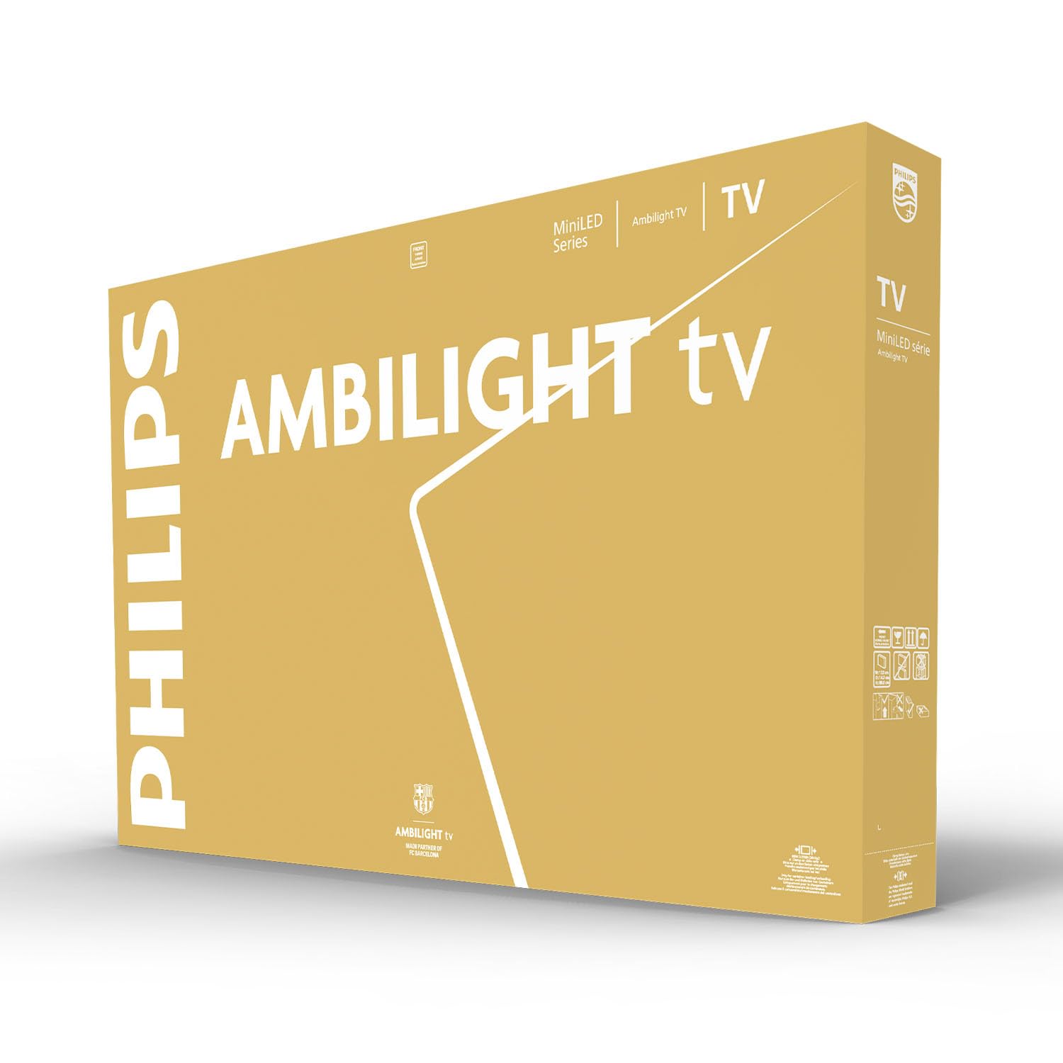 PHILIPS Ambilight 55MLED910 'The Xtra' Mini LED 4K Smart TV - Écran 55 Pouces avec P5 Perfect Picture Engine Ultra HD, Titan OS, Dolby Vision et Son Dolby Atmos